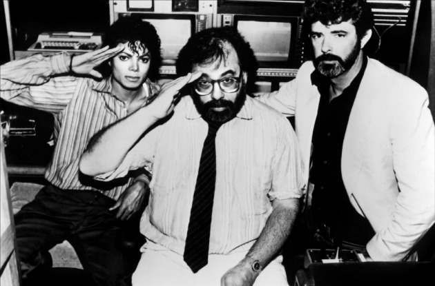 Francis Ford Coppola, Michael Jackson, George Lucas, 1986 (Fotó: Listal.com)