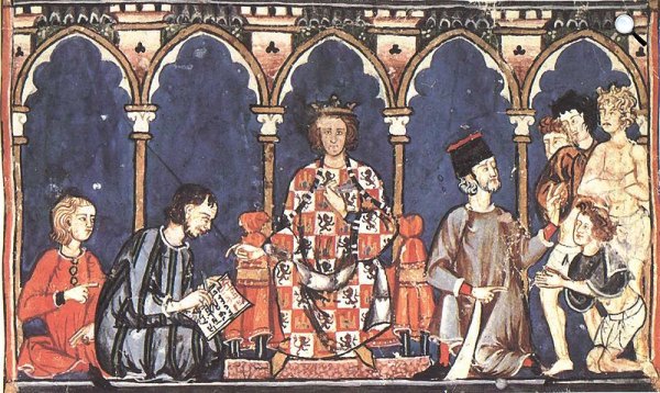 X. (Bölcs) Alfonz, Kasztília királya és a bírák, 1280 (Fotó: Wikipédia)