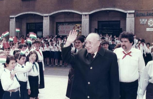 Május 1., Budapest, Kádár János, 1985. (Fotó: fortepan.hu)