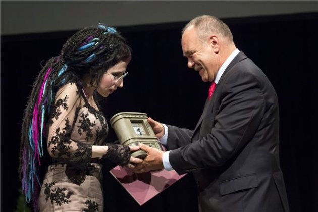 Sofi Oksanen, Kocsis András Sándor, Budapest (MTI Fotó: Mohai Balázs)