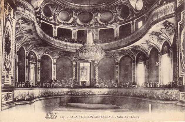 Fontainebleau-i kastély, császári színház, Franciaország, 1910 (Fotó: Wikimédia)