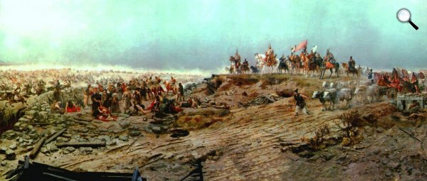 Feszty Árpád: A magyarok bejövetele (Fotó: Wikipédia, Árpád fejedelem)