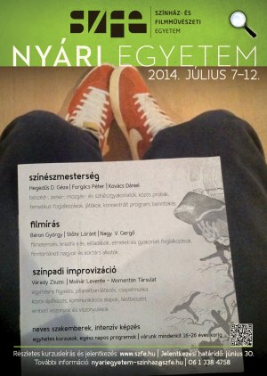 Színház- és Filmművészeti Egyetem nyári kurzus