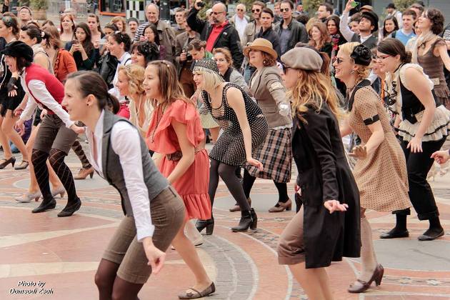 swing és rockabilly flash mob