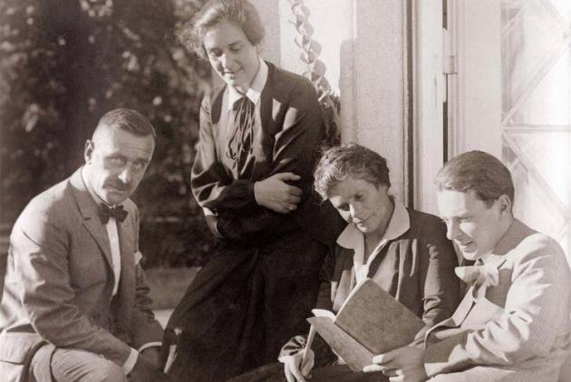 Thomas Mann, felesége és a gyerekei Erika Mann és Klaus Mann, 1931 (Fotó: thomasmann.de)