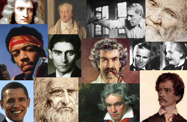 balkezes művészek (Fotók: Wikimédia, Kafka.org, Cultura)