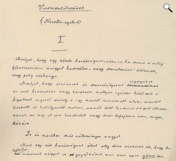 Kemény Zsigmond kézirata (Fotó: MEK/OSZK)