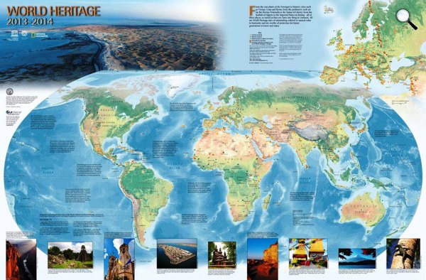 Unesco Világörökség térkép 2013-2014 (Forrás: Unesco)