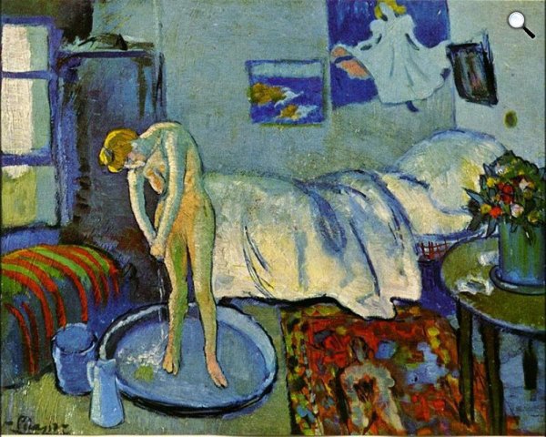 Pablo Picasso: A kék szoba (La Chambre bleue), 1901 (Fotó: Wikimédia