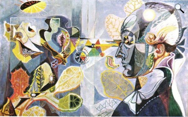 André Masson: Goethe és a növények metamorfózisa, 1940 (Fotó: Wikimédia)