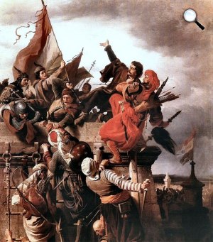 Wagner Sándor: Dugovics Titusz önfeláldozása, 1859 (Fotó: MEK/OSZK)