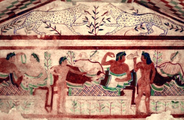 etruszk templom, Tarquinia, Olaszország