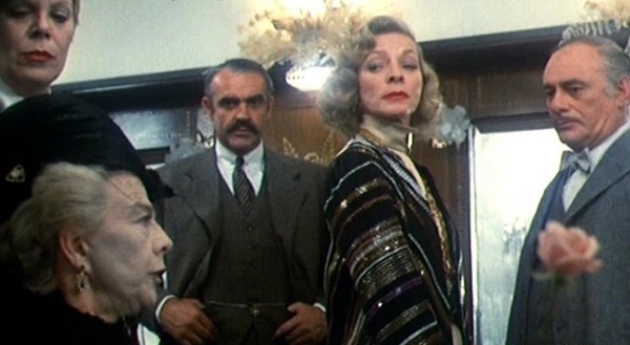 Gyilkosság az Orient expresszen, Sean Connery, Lauren Bacall, Rachel Roberts, Wendy Hiller, 1974 (Fotó: Wikipédia)