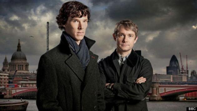 Sherlock, Benedict Cumberbatch, Martin Freeman (Fotó: BBC)