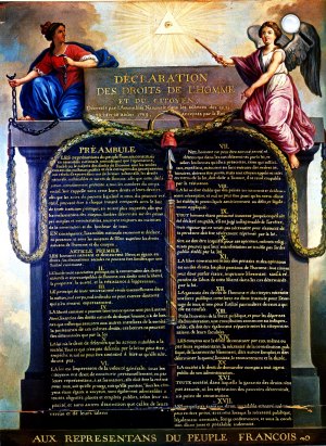 Le Barbier: Az Emberi és Polgári Jogok Nyilatkozata  (Déclaration des droits de l\'homme et du citoyen), 1789