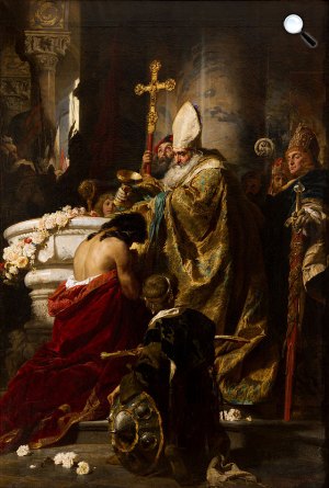 Benczúr Gyula: Vajk megkeresztelése, 1875 (Fotó: Wikimédia)
