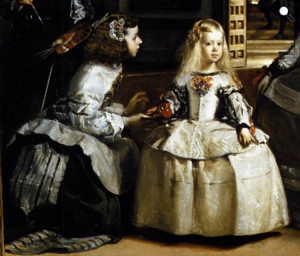 Diego Velázquez:, Udvarhölgyek, 1656-1657, Prado (Fotó: Wikimédia/részlet)