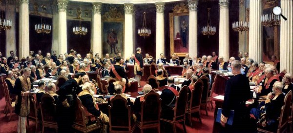 Ilja Jefimovics Repin: Az államtanács ülése, 1901 (Fotó: Wikimédia)