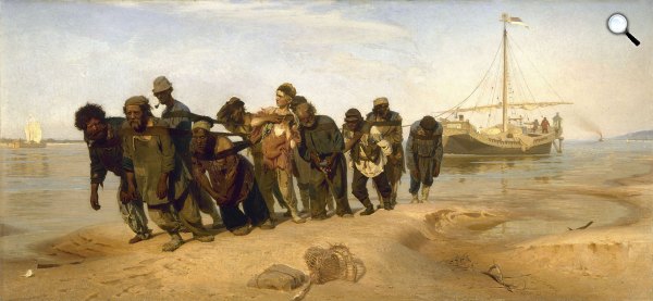 Ilja Jefimovics Repin: Hajóvontatók a Volgán, 1873 (Fotó: Wikimédia)