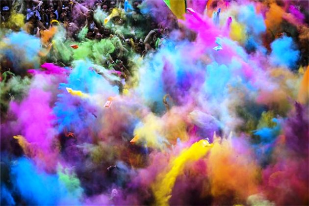Sziget Colorparty (MTI Fotó: Mohai Balázs)