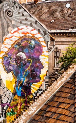 Obie Platon, Színes Város Budapest, tűzfal (Fotó: Farkas András)