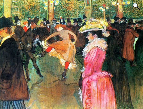 Henri de Toulouse-Lautrec: Tánc a Moulin Rouge-ban, 1890 (Fotó: Wikimédia)