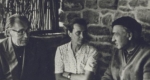 Szabó Lőrinc, Kozmutza Flóra és Illyés Gyula 1957 szeptemberében, Tihanyban (Fotó: PIM)