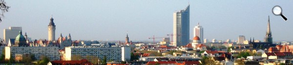 Lipcse várospanoráma (Fotó: Wikipédia)