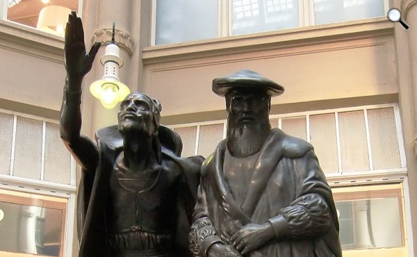 Lipcse, Faust és Mephisto szobor (Fotó: Phil Masters)