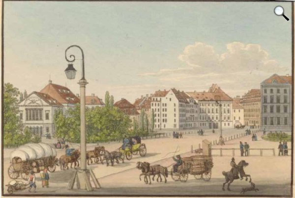 Lipcse, Régi Színház, Richard Wagner háza, 1825 (Fotó:Történnelmi Múzeum, Lipcse))