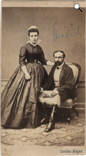 Madách Imre és neje Fráter Erzsébet, 1860 (Fotó: Landau Alajos/PIM)