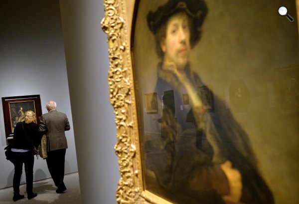 Rembrandt: A festő önarcképe harmincnégy éves korában, Szépművészeti Múzeum (MTI Fotó: Máthé Zoltán)