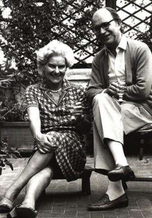 Szőnyi Zsuzsa és férje, Triznya Mátyás ötven éven át működtették Rómában a Triznya kocsma nevű irodalmi szalont (Fotó: Mandarchiv.hu)