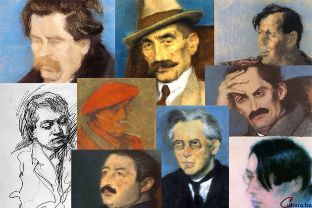 Rippl-Rónai József: a Nyugat szerzői, 1923-25. (Fotó: MNG, Wikipédia, Cultura.hu)