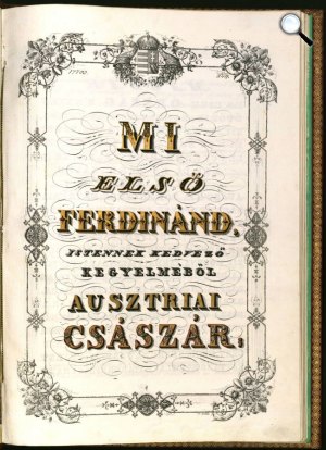 Az 1844. évi törvények első oldala (Fotó: Czikkelyné Nagy Erika/Országos Levéltár)