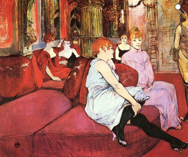 Henri de Toulouse-Lautrec: A Rue des Moulins szalonja, 1894-1895 (Fotó: Wikiart)