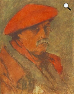 Rippl-Rónai József: Vörössapkás önarckép, 1924 (Fotó: Wikipédia)