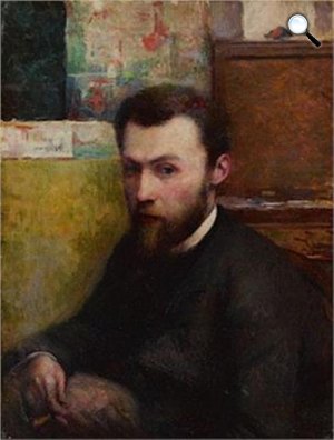 Charles Maurin: Georges Seurat portréja, 1885–90 (Fotó: Wikiart)