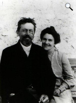 Anton Pavlovics Csehov és felesége, Olga Knyipper színművészésznő (Fotó: Babelio.com)