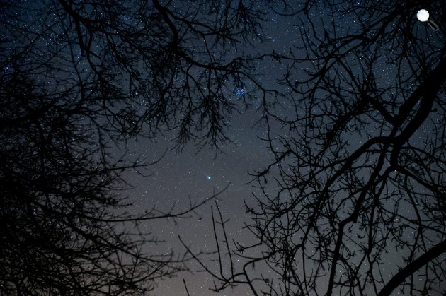  A C/2014 Q2 (Lovejoy) üstökös Salgótarján közeléből fotózva 2015. január 13-án este. (MTI Fotó: Komka Péter) 