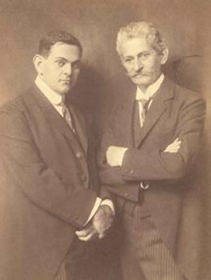 Kner Imre és apja, Kner Izidor, 1922 (Fotó: OSZK)