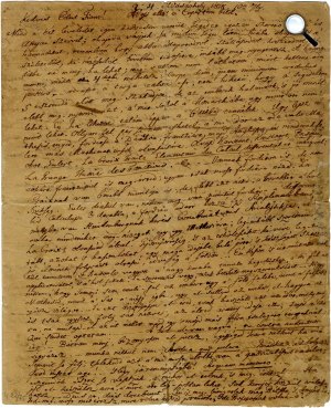 Bolyai Farkas matematikus levele fiának, Jánosnak, 1818 (Fotó: MTAK)