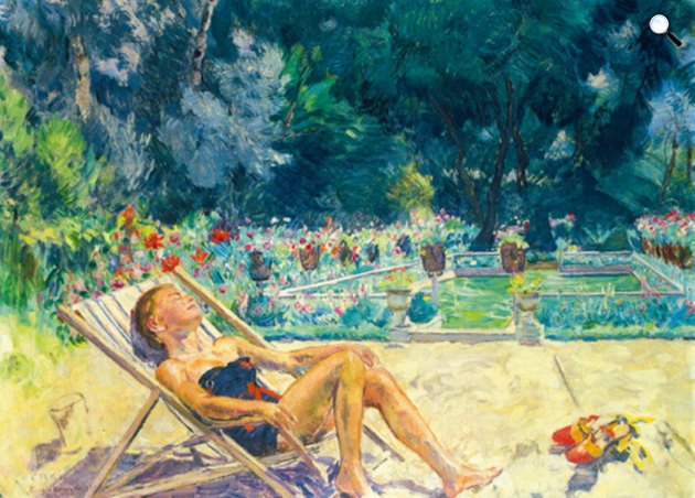 Csók István: Napfürdő, 1938 (Fotó: Wikiart)
