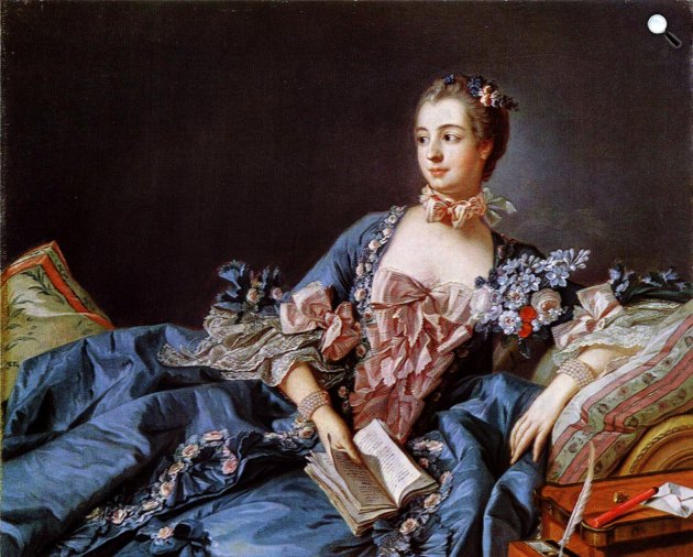 François Boucher: Madame de Pompadour, 1750-58 (Fotó: Wikipédia)