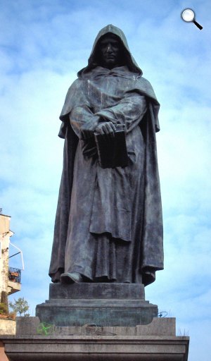 Ettore Ferrari: Giordano Bruno, Róma, szobor (Fotó: Wikipédia)