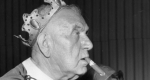 Salamon Béla színművész, mint Bölcs Salamon szivarozik dohányzás  (Fotó: Fortepan)