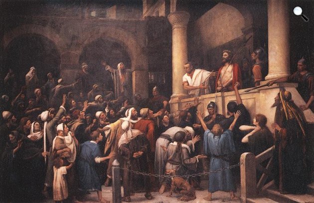 Munkácsy Mihály: Ecce homo (MTI Fotó: OSZK/MNG)