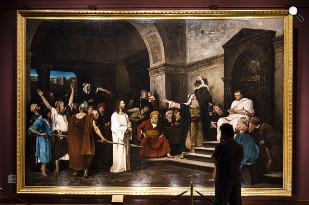 Munkácsy Mihály: Krisztus Pilátus előtt, Debrecen, Déri Múzeum (MTI Fotó: Czeglédi Zsolt)