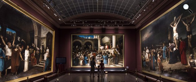 Munkácsy Mihály: Trilógia, Debrecen (MTI Fotó: Déri Múzeum)