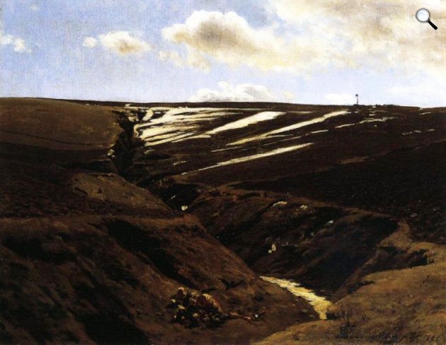 Szinyei Merse Pál: Hóolvadás, 1884-1895 (Fotó: MNG)